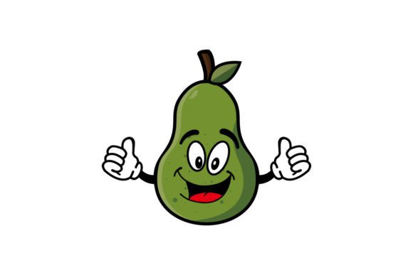 Download Cute Smiling Avocado Cartoon Character - Cute Collection