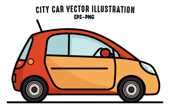 Download Colorful Flat City Car Illustration - Colorful Collection