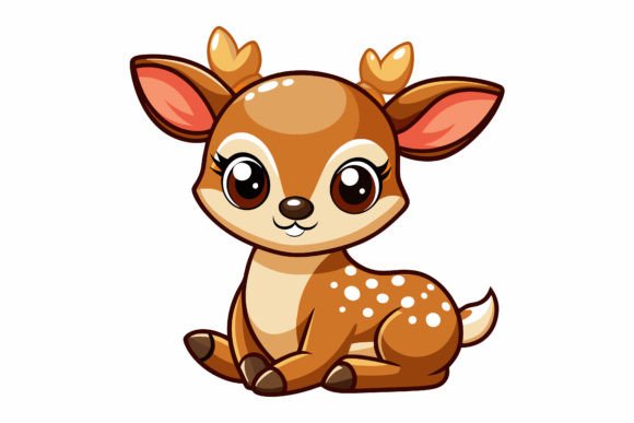 Download Cute-baby-deer Vector Illustration - Cute Collection