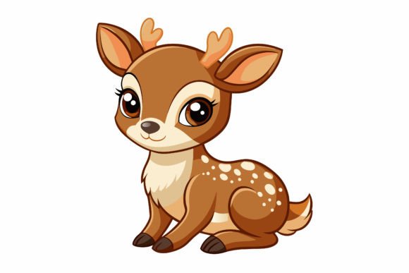 Download Cute-baby-deer Vector Illustration - Cute Collection