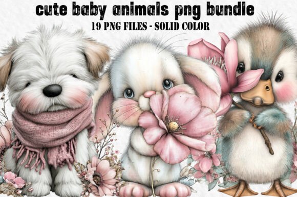 Download Cute Baby Animals Png Bundle - Cute Collection