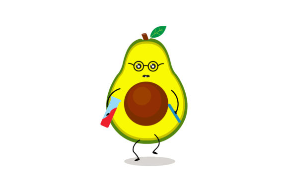Download Kawaii Fruit Cute Avocado Illustration - Cute Collection