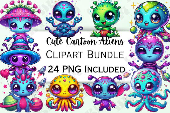 Download Cute Cartoon Alien Clipart - Cute Collection