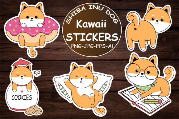 Download Shiba Inu Dog Kawaii Stickers - Sticker Collection