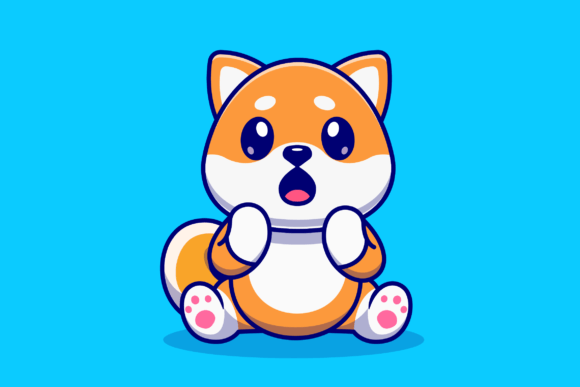 Download Cute Shiba Inu Dog Surprised Cartoon - Cute Collection