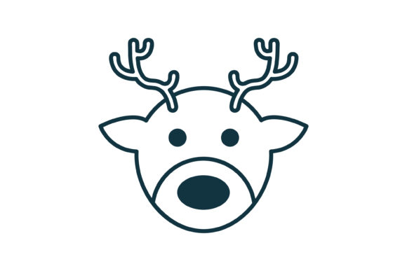Download Christmas Icon Deer Line Art - Deer line art Collection