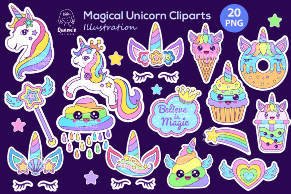 Download Magical Unicorn Sticker Cliparts - Sticker Collection