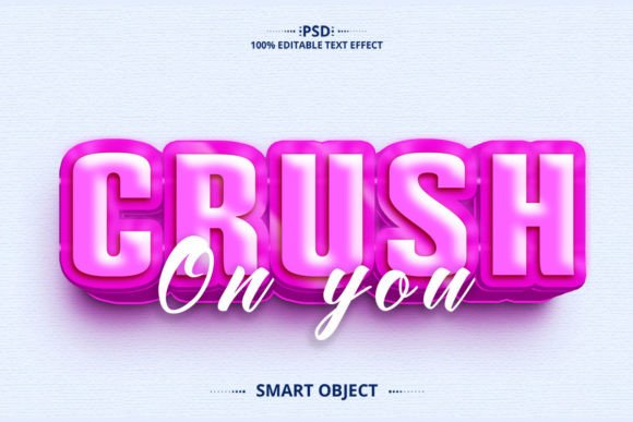 Download Crush Cute Text Effect Design PSD File - Cute Collection