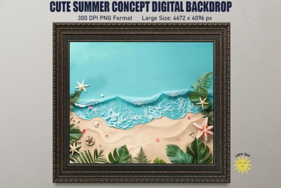 Download Cute Summer Concept Digital Backdrop - Cute Collection
