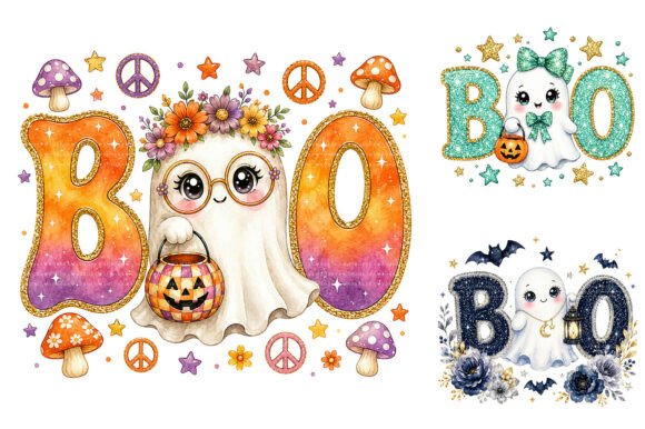 Download Cute Boo Ghost Sublimation PNG Bundle - Cute Collection