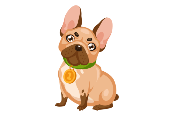 Download French Buldog Cartoon Icon. Cute Dog Cha - Cute Collection