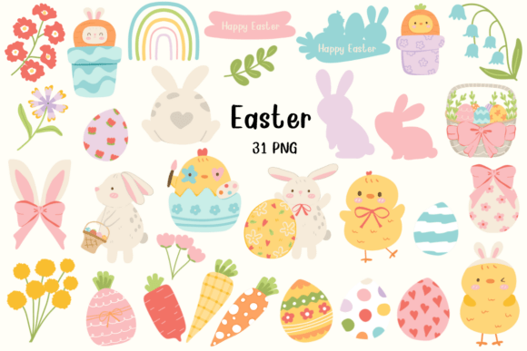 Download Cute Easter Egg PNG Chicken Easter Bunny - Cute Collection