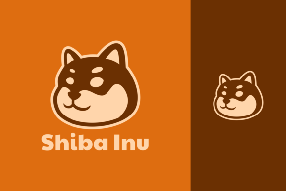 Download Cute Japanese Shiba Inu Dog Simple Logo - Cute Collection