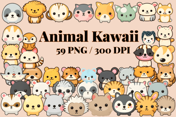 Download Animal Kawaii Clipart Cute PNG Set 59 - Cute Collection