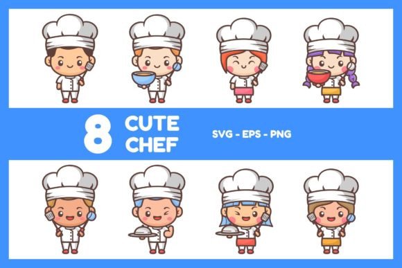 Download Cute Chef Illustration - Cute Collection