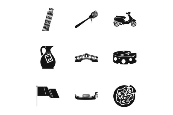 Download Italy Icons Set, Simple Style - Style Collection