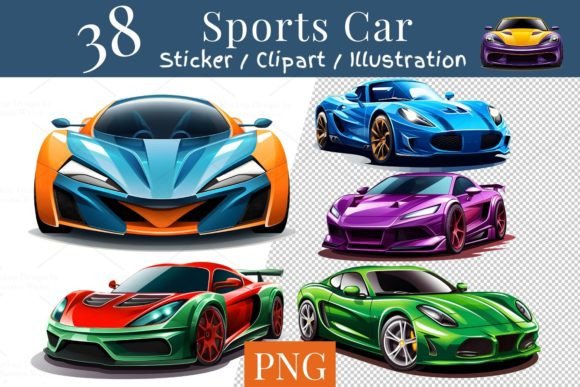 Download 38 Sports Car Clipart Sticker, PNG 809 - Sticker Collection
