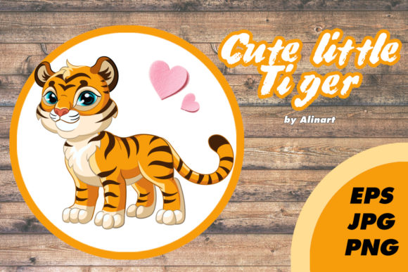Download Little Cute Tiger Vector Illustration - Cute Collection