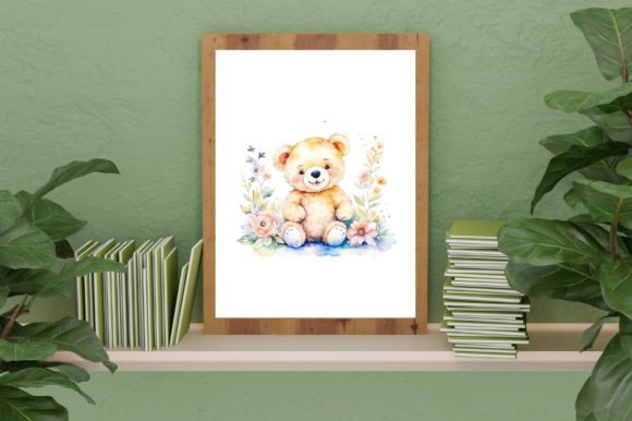Download Watercolor Cute Baby Teddy Bear Graphic - Cute Collection