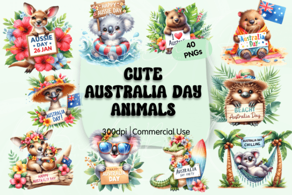 Download Cute Australia Day Animals Clipart - Cute Collection