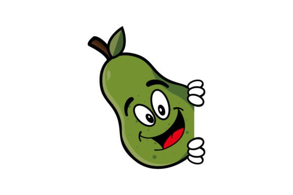 Download Cute Smiling Avocado Cartoon Character - Cute Collection