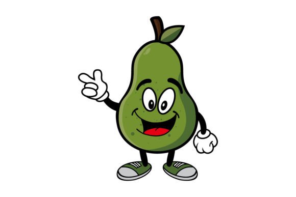 Download Cute Smiling Avocado Cartoon Character - Cute Collection