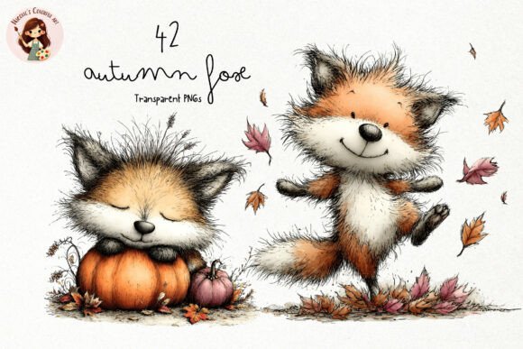 Download Cute Autumn Fox PNG Clipart - Cute Collection