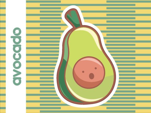 Download Cute Avocado Vector Illustration - Cute Collection