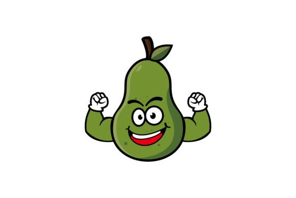 Download Cute Smiling Avocado Cartoon Character - Cute Collection