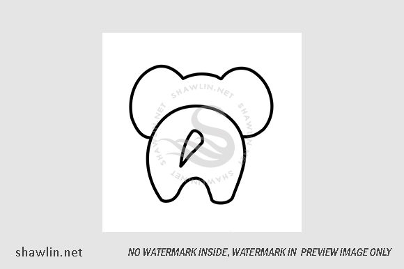 Download Cute Elephant Calf Butt Illustration - Cute Collection
