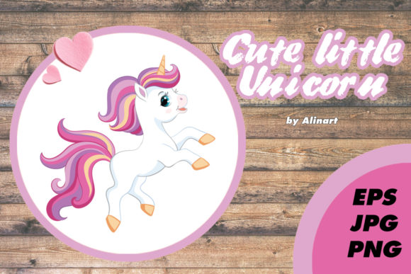Download Little Cute Unicorn Vector Illustration - Cute Collection