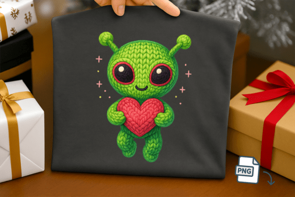 Download Faux Crochet Alien PNG Cute Valentine - Cute Collection
