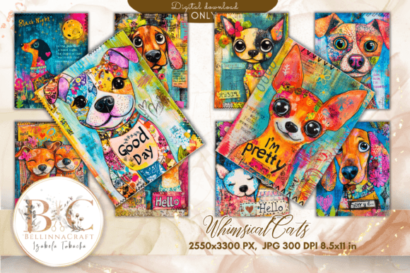 Download Whimsical Dogs Colorful Background Image - Colorful Collection