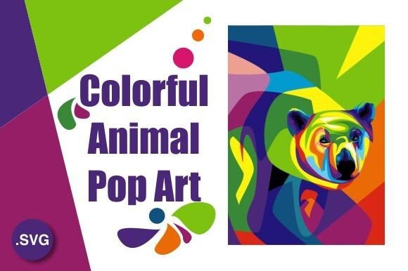 Download Colorful Polar Bear Illustration - Colorful Collection