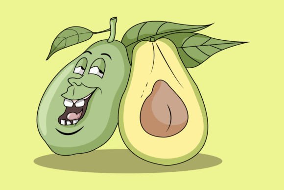 Download Cute Avocado Illustration - Cute Collection